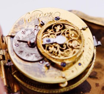 Pocket Watch Verge Fusee-Memento Mori-Skull Shape Case-Antique French Occultists