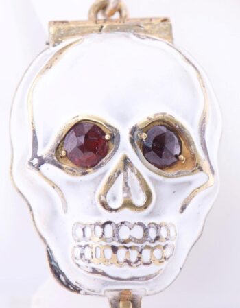 Pocket Watch Verge Fusee-Memento Mori-Skull Shape Case-Antique French Occultists