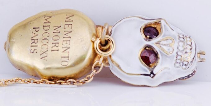 Pocket Watch Verge Fusee-Memento Mori-Skull Shape Case-Antique French Occultists