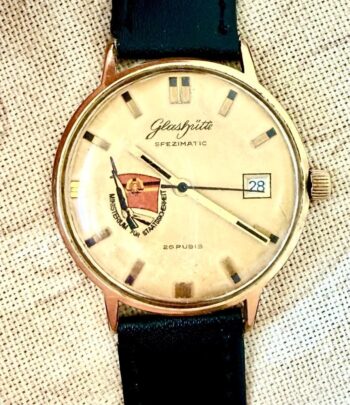 Vintage Glashütte Spezimatic Wristwatch –German Stasi (MfS) Ministry-26 Rubies