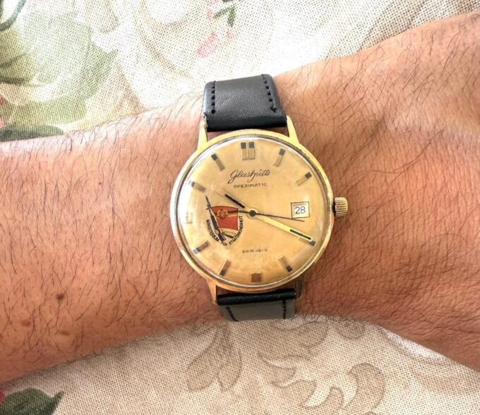 Vintage Glashütte Spezimatic Wristwatch –German Stasi (MfS) Ministry-26 Rubies