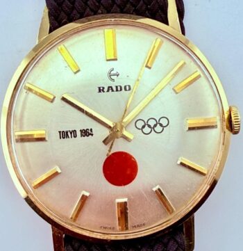 Vintage 1964 Rado Tokyo Olympic Games Solid 14K Gold Wristwatch – Hand Winding