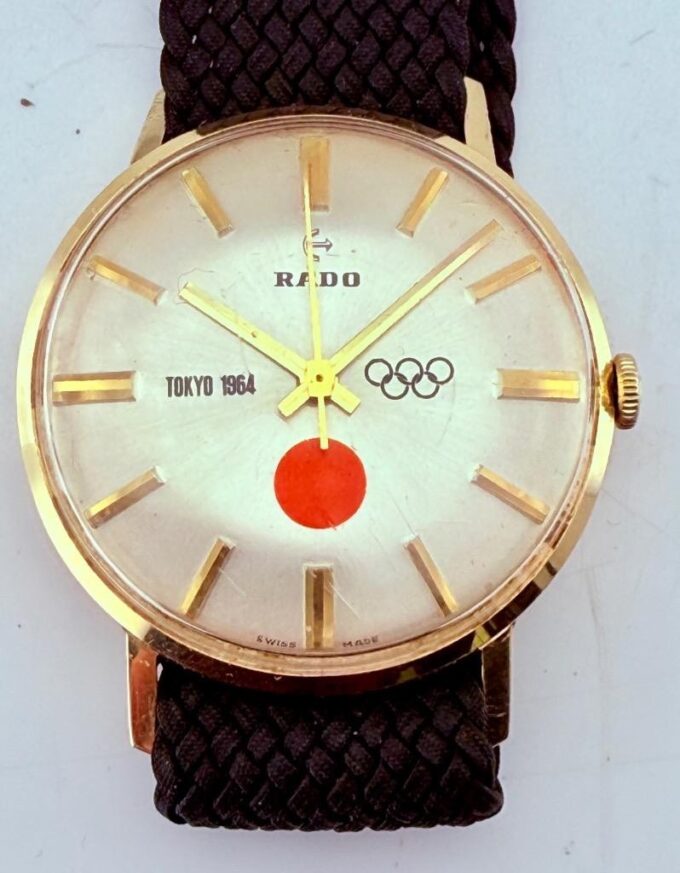 Vintage 1964 Rado Tokyo Olympic Games Solid 14K Gold Wristwatch – Hand Winding