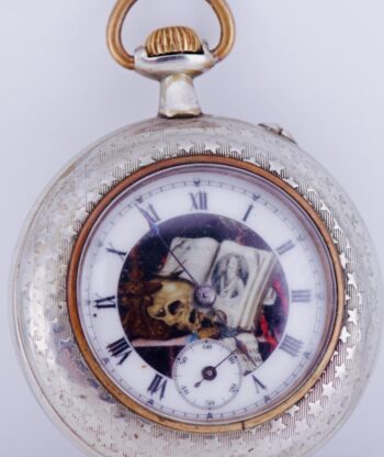 Antique Victorian Pocket Watch-Fancy Enamel Dial c1890's-Perfect Working Order