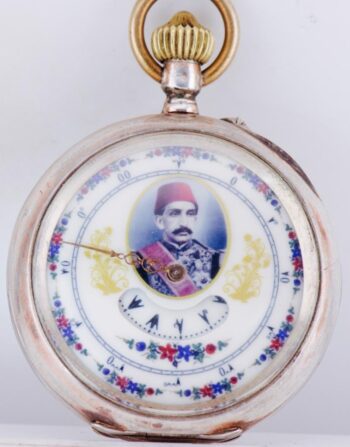 Antique Digital Silver Pocket Watch c1890's Sultan Abdul Hamid II Ottoman Empire