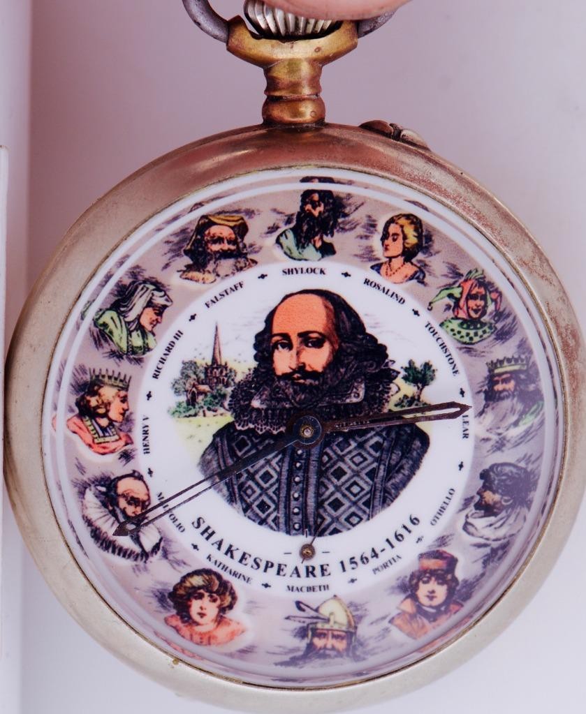 Antique Shakespeare Theatre Artists Prize Award Pocket Watch c1900's RARE