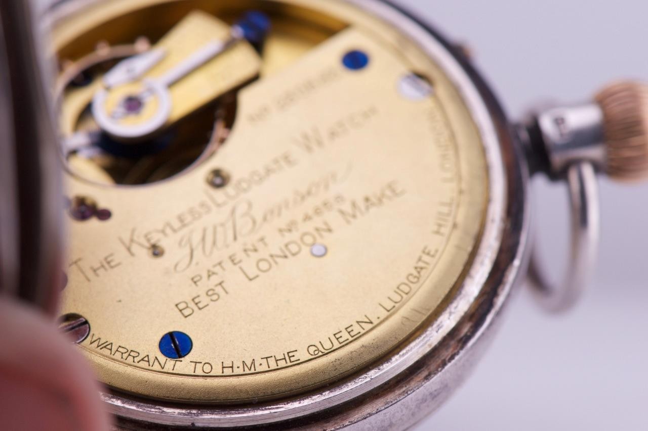 Antique J.Benson Sterling Silver Pocket Watch-CHRONOMETER Maker to King George V