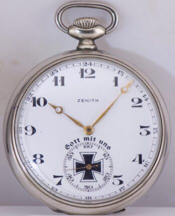 Antique WWI German Navy Officer’s Award Zenith Pocket Watch “Gott Mit Uns”