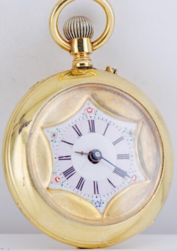 Antique Victorian Pocket Watch Gold Plate Silver Case SATOR Magic Formula c1890s