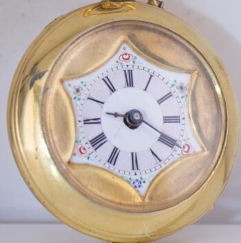Antique Victorian Pocket Watch Gold Plate Silver Case SATOR Magic Formula c1890s