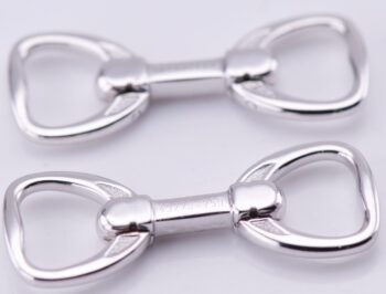 Hermès Solid 18K White Gold Cufflinks – 13.62g – Hallmarked HERMÈS & 750 – Rare