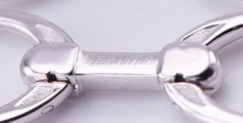 Hermès Solid 18K White Gold Cufflinks – 13.62g – Hallmarked HERMÈS & 750 – Rare