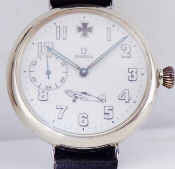 Antique WWII Era Military Pilot’s Omega Wristwatch — c.1939 — 50mm — Perfect