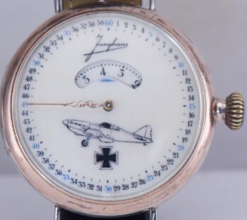 WWII-Era Military Pilot's Junghans Silver Wristwatch – Rare Digital Display