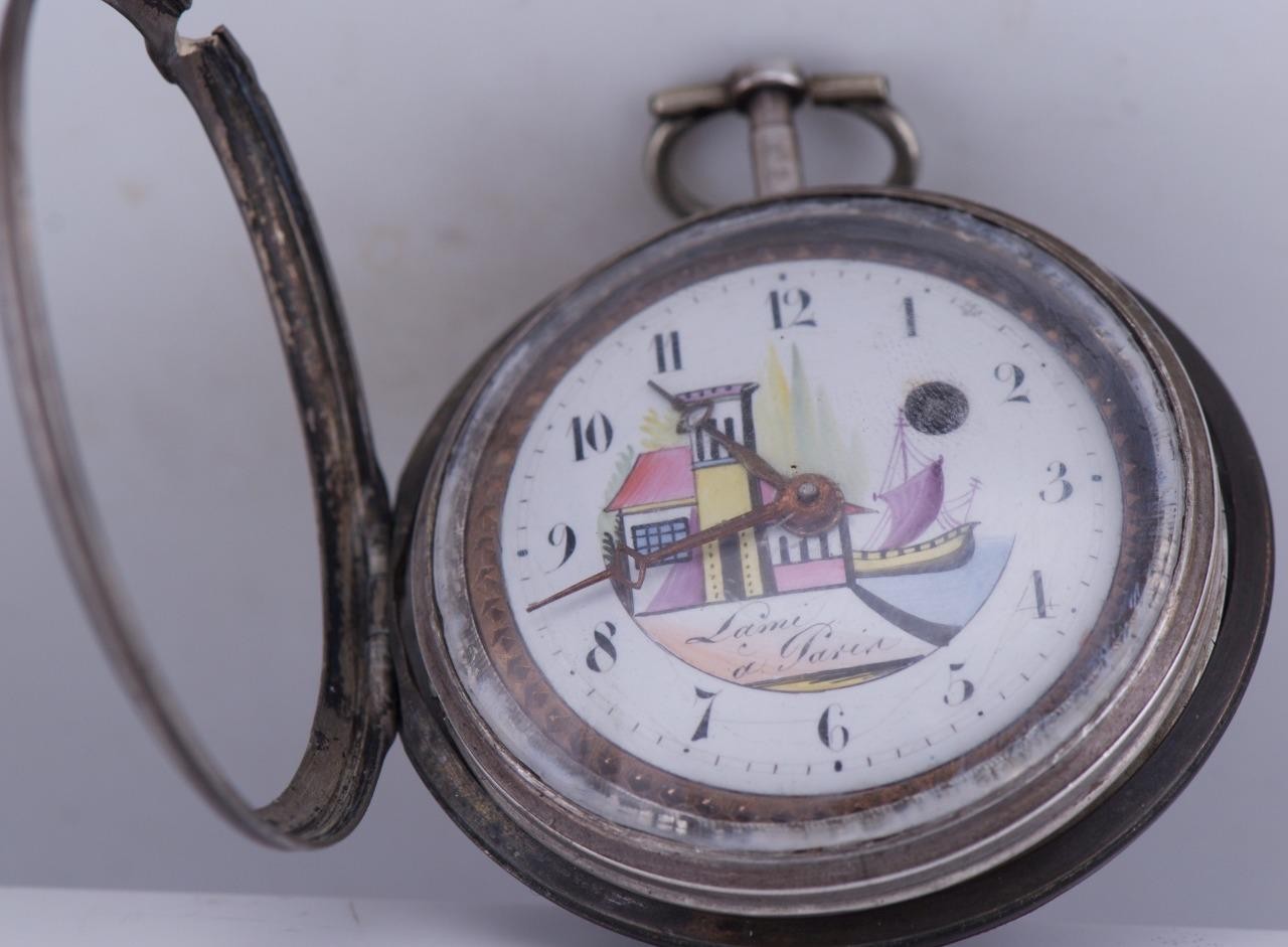 Antique French Verge Fusee Pocket Watch c1770 Lame Paris- Queen Marie Antoinette