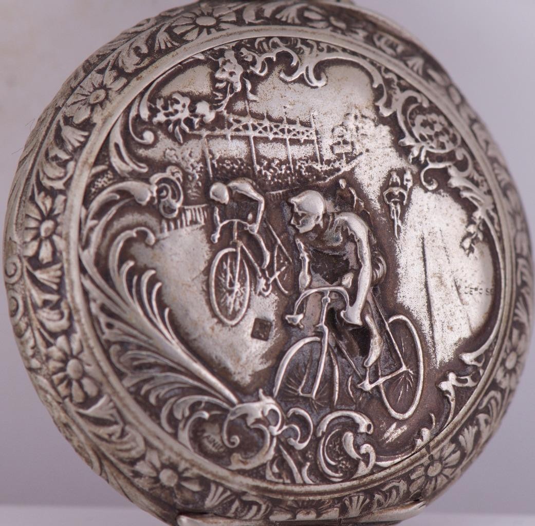 Antique 1920 Antwerp Olympic Games French Pocket Watch –Cycling Award–LeCoultre