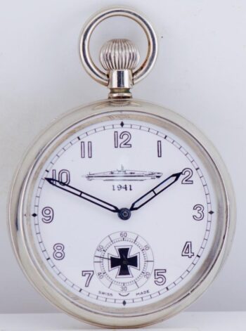 Antique WWII Era Naval U-Boat Officer’s Pocket Watch –51mm Perfect Working c1941