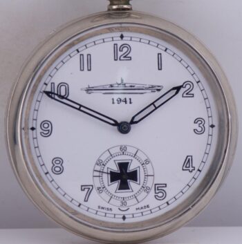 Antique WWII Era Naval U-Boat Officer’s Pocket Watch –51mm Perfect Working c1941