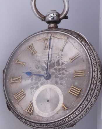 Antique Silver Gold Enamel Pocket Watch Awarded by Queen Victoria by J.Forrest