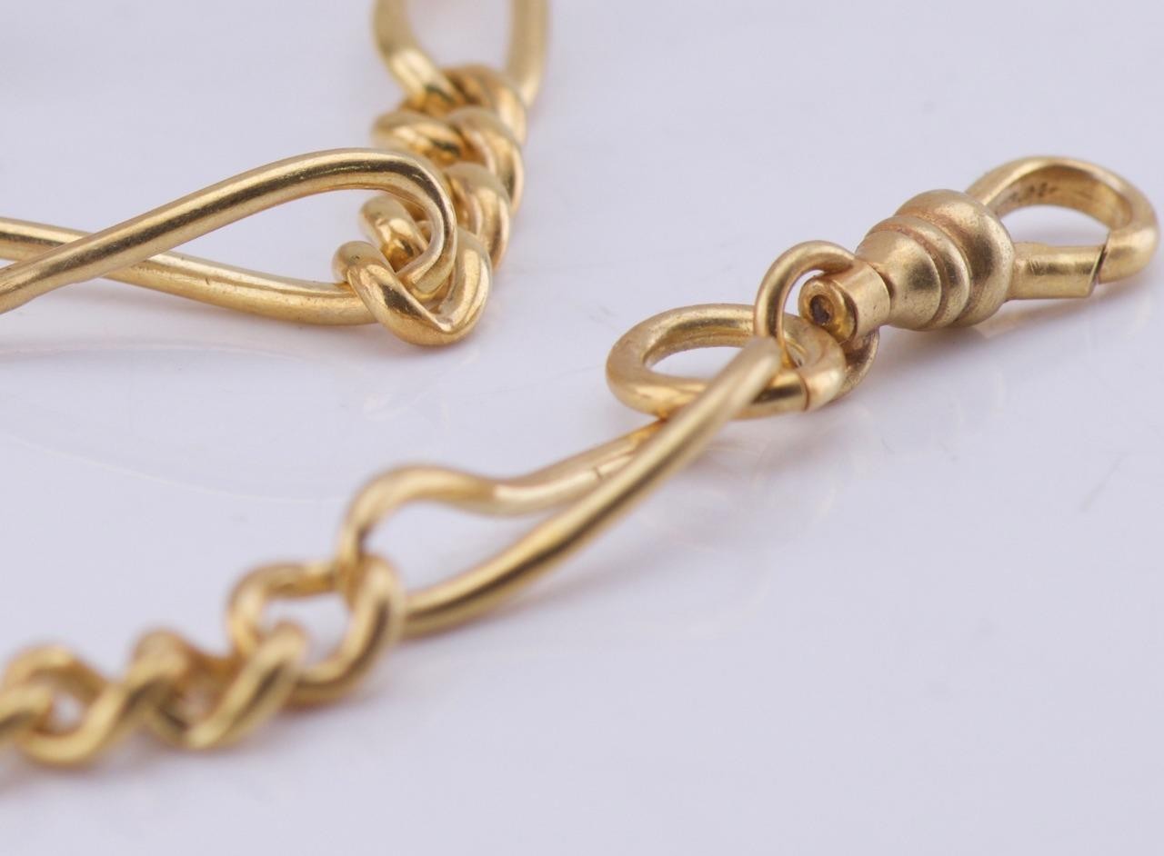 Antique Victorian Pocket Watch Chain Fob – Gilt Silver, Enamel Skull & Coral