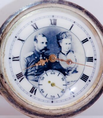 Antique Imperial Award Silver Full Hunter Case Pocket Watch Tsar Alexander II