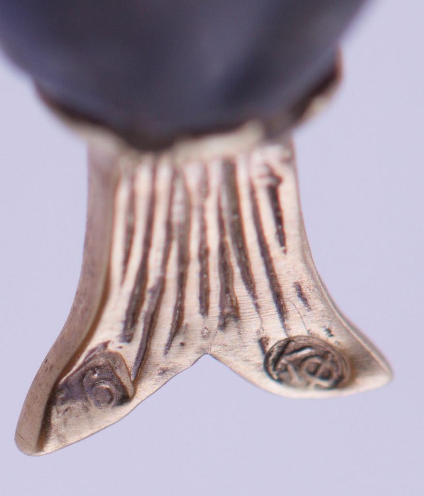 Antique Faberge Fish-Form Easter Egg Pendant 14k Gold and Labradorite c1890