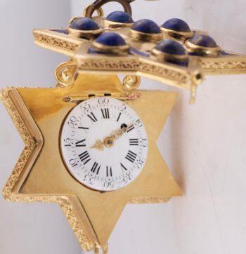 Verge Fusee Pocket Watch Jewish JUDAICA STAR of DAVID 1800 Antique 19th Century