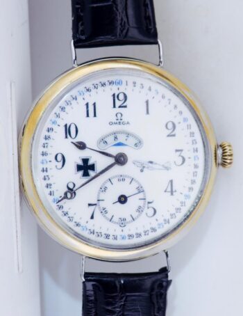 Antique WWII Era Military Officer's Omega GMT Wristwatch -c.1940 - 48mm- Working