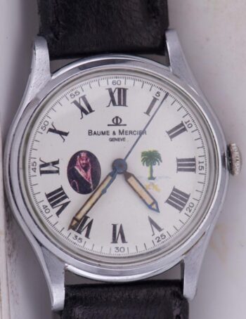 Vintage Baume & Mercier Wristwatch - King Ibn Saud Portrait Saudi Arabia Emblem