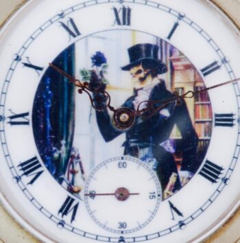 Rare Antique Victorian Memento Mori Pocket Watch - c.1890s Perfect Working Order