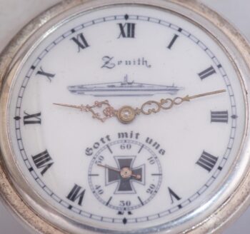 RARE c.1940s ZENITH Silver Pocket Watch | German Navy U-Boat Officer's Award