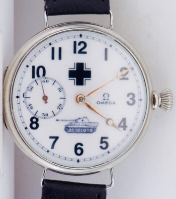 RARE c.1939 OMEGA Military Officer’s Watch | German Panzer Tank Brigade Award