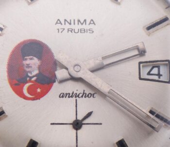 EXTREMELY RARE Vintage ANIMA Wristwatch | Mustafa Kemal Atatürk Portrait Dial