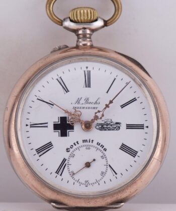 Rare c. 1930s German Military Award Cortebert Pocket Watch – Solid 0.800 Silver