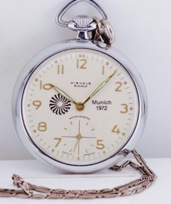 Vintage Kienzle 1972 Munich Olympics Pocket Watch - 15 Jewels - Germany- Working