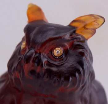 Extremely Rare & Magnificent Imperial Fabergé Carved Crystal Owl Figurine –c1906