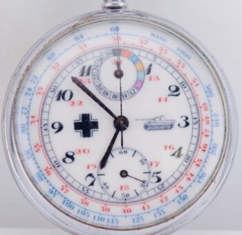 Antique German Tank Brigade Officer’s Award Chronograph Pocket Watch – 50mm