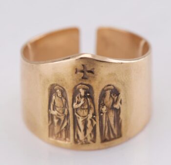 Important Historical 18k Gold Bishop's Ring Awarded by Pope Paul VI c.1965 RARE