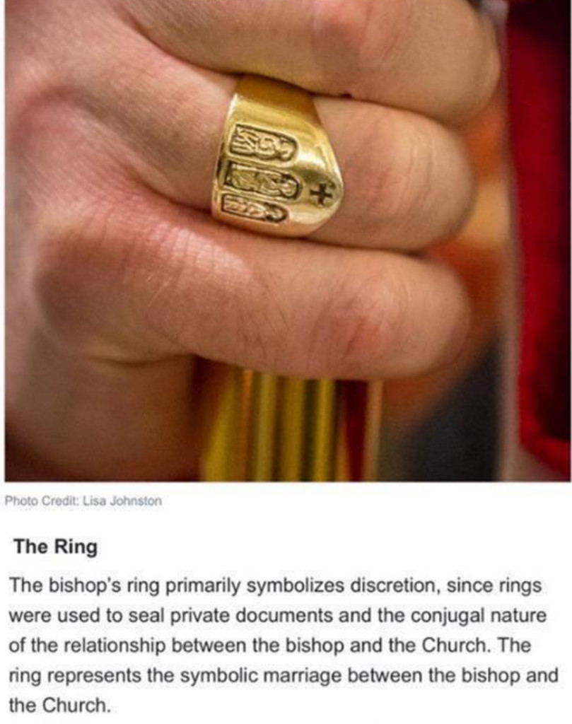 Important Historical 18k Gold Bishop's Ring Awarded by Pope Paul VI c.1965 RARE