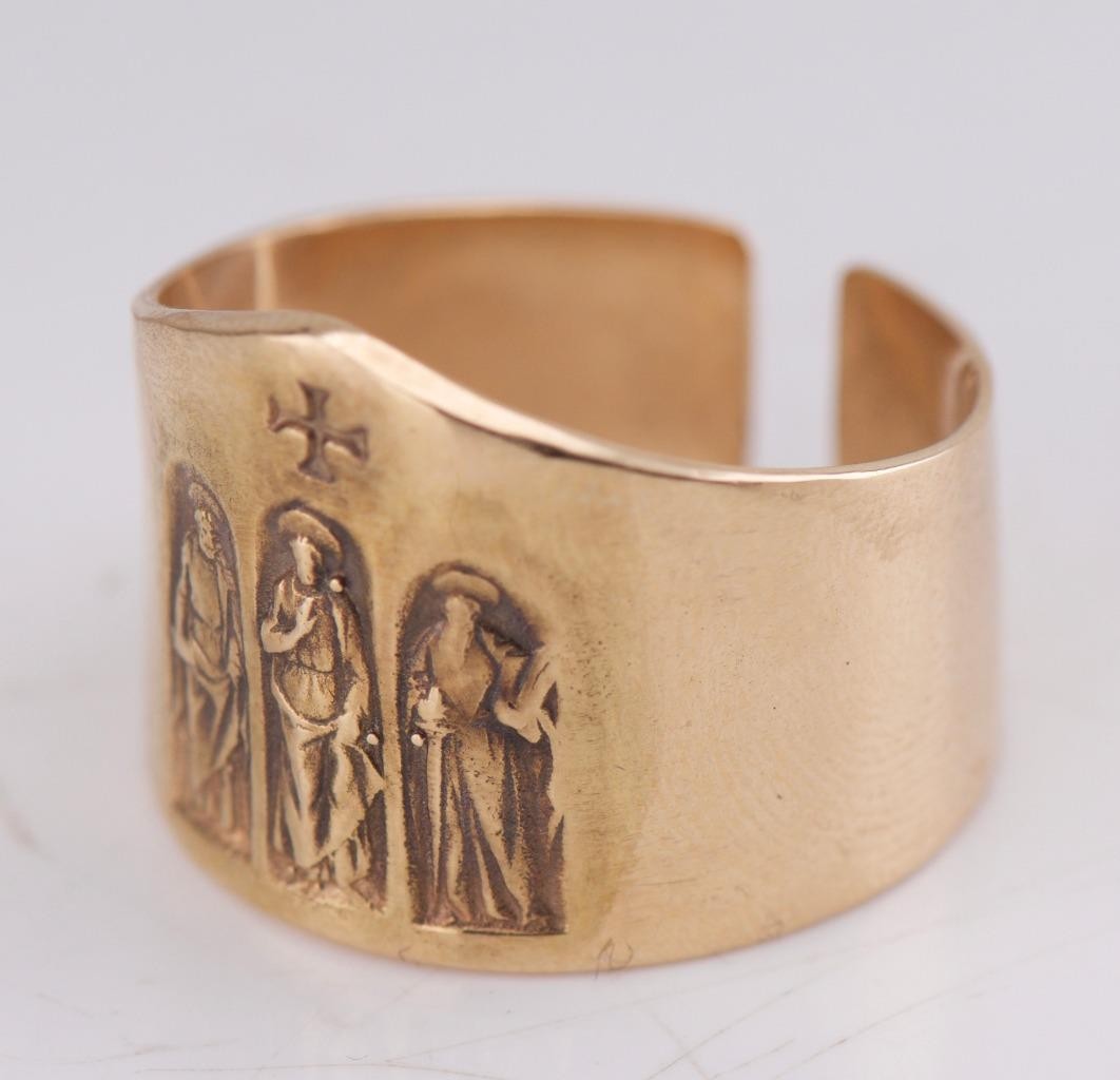 Important Historical 18k Gold Bishop's Ring Awarded by Pope Paul VI c.1965 RARE