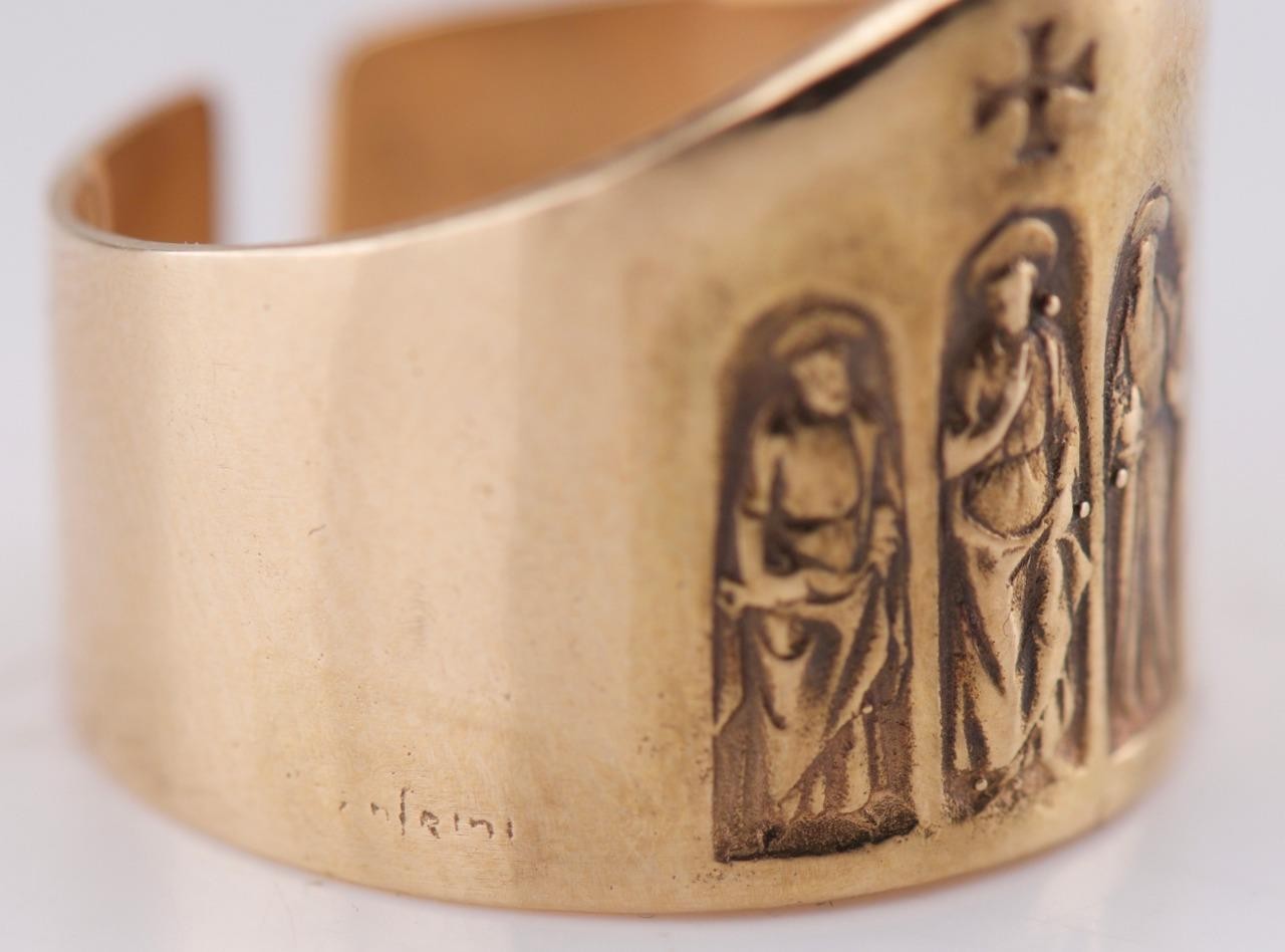 Important Historical 18k Gold Bishop's Ring Awarded by Pope Paul VI c.1965 RARE