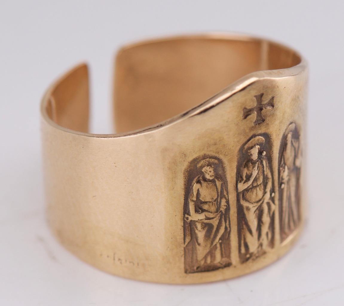 Important Historical 18k Gold Bishop's Ring Awarded by Pope Paul VI c.1965 RARE