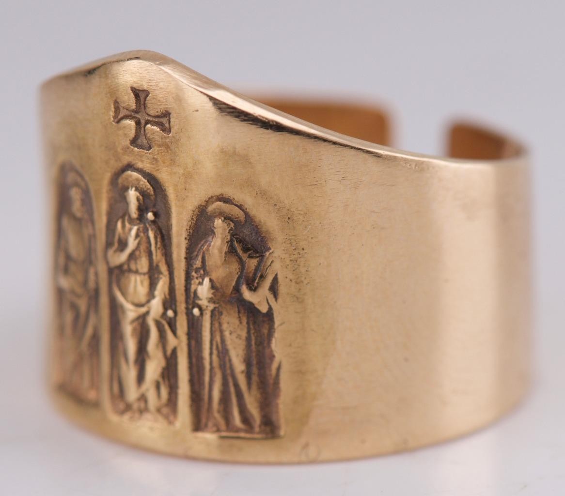 Important Historical 18k Gold Bishop's Ring Awarded by Pope Paul VI c.1965 RARE