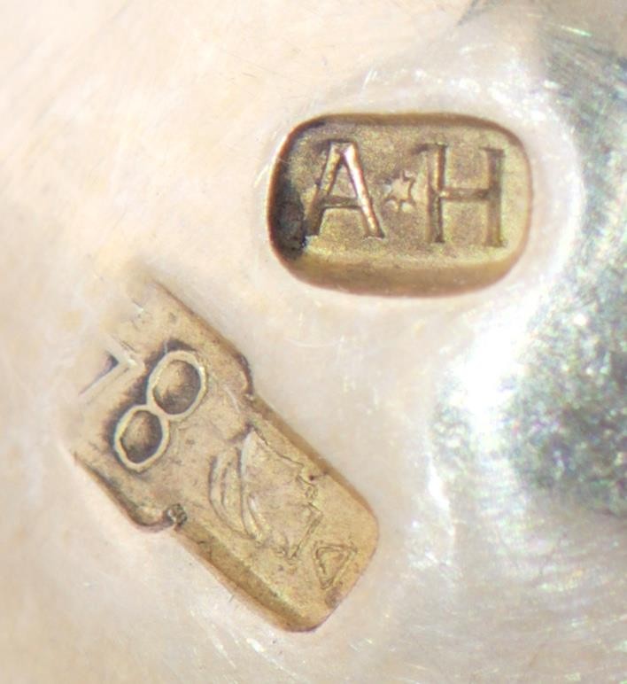 Antique FABERGE Silver Easter Egg Pendant c1896-Monogram of the King