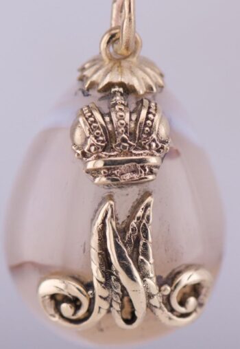 Antique FABERGE Gold Agate Hard Stone Easter Egg Pendant