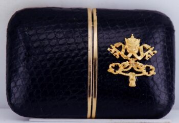 Vintage Mappin Gold Plated Vatican Travel Desk Pocket / Desk Watch Leather Case