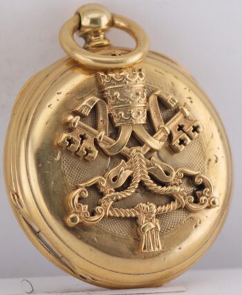 A Piece of Vatican History — Antique c. 1850 Foignet à Cours Papal Pocket Watch