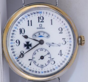 Antique WWII Era Military Officer's Omega GMT Wristwatch -c.1940 - 48mm- Working