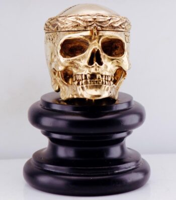 MUSEUM c1780 Landry Paris Memento Mori Ormolu Skull Papal Desk Verge Fusee Clock