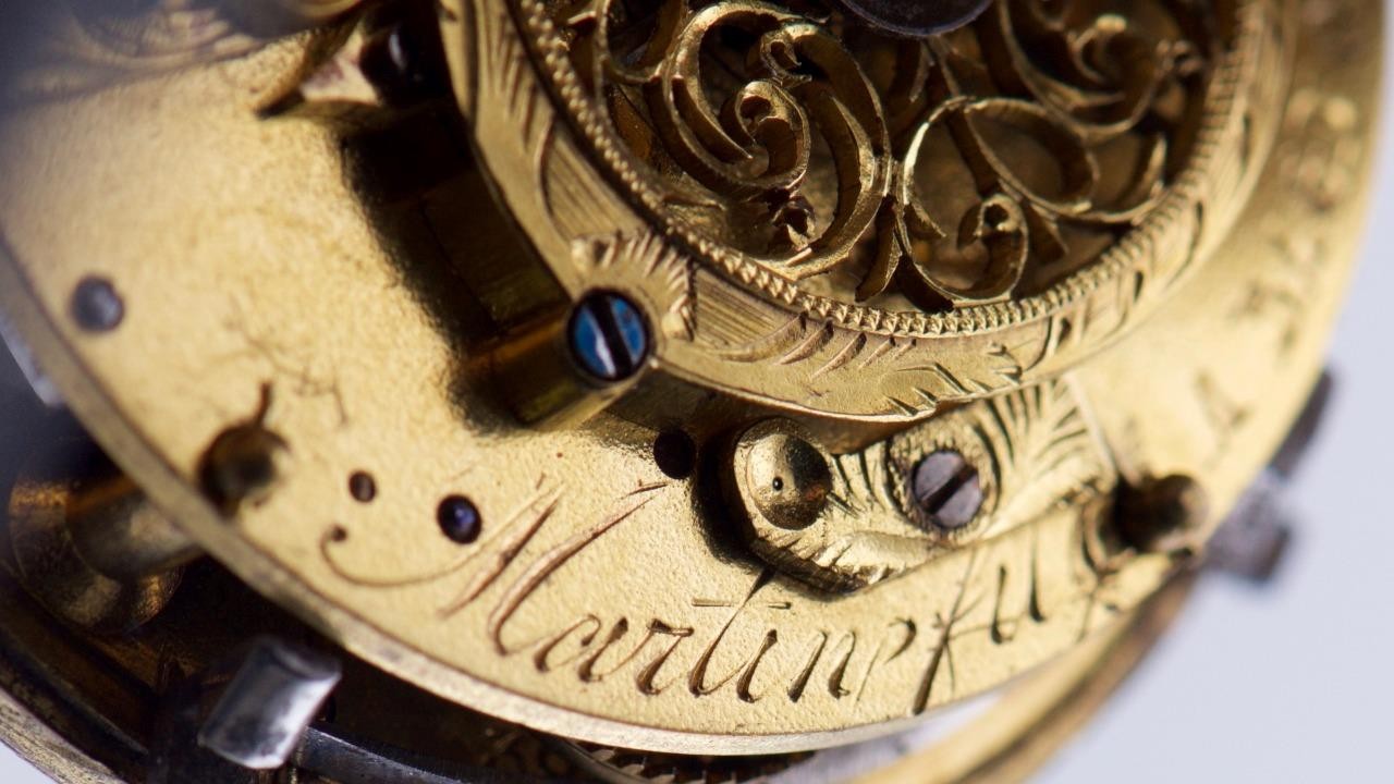 MUSEUM QUALITY Antique French Verge Fusee Desk Clock | 18k Gilt Ormolu Bear Head